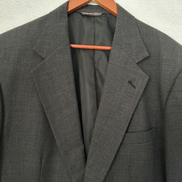 Chas Reed & Co Wool Sportscoat Men 44 Short Charcoal Dark Glen Plaid Vented USA - Picture 10 of 16